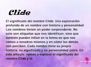 significado del nombre Clide