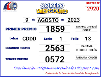 resultados-sorteo-miercoles-9-de-agosto-2023-loteria-nacional-de-panama-tablero-oficial