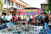 Polres Banyuwangi Musnahkan Ribuan Liter Miras