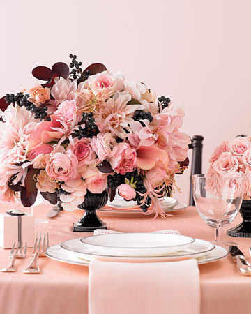 pink and black wedding centerpieces This last weekend my lovely Bride NK 