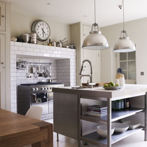 Inspiring and beautiful white modern farmhouse kitchen design via Hello Lovely Studio