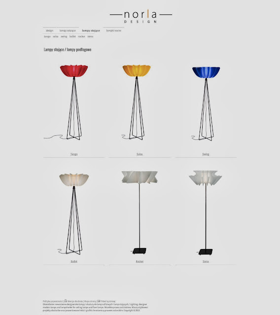 http://norladesign.com/lampy/lampy-stojące/ kolekcja nowoczesnych lamp stojących oparta na designerskich abażurach norla design 