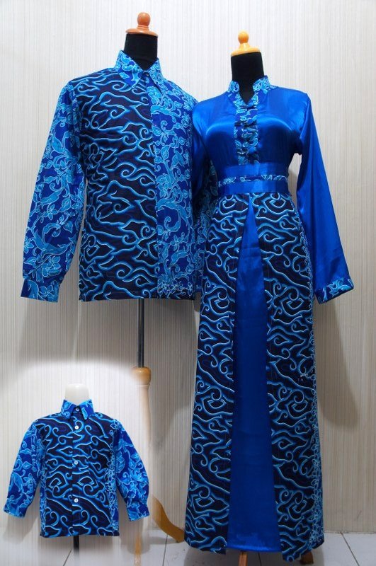gambar model gamis batik kombinasi