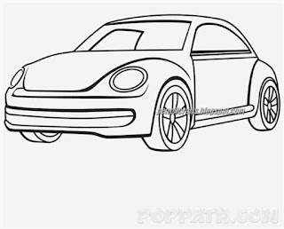 Simple Car Drawing 3d