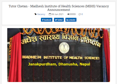 Madhesh Institute of Health Sciences (MIHS)