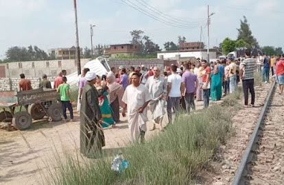 Victims of today's accident, a train collided with a microbus