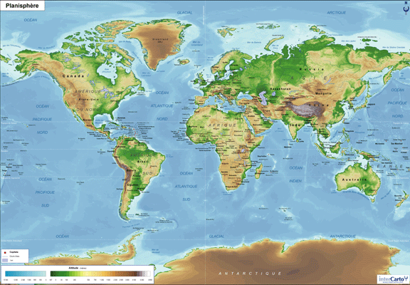 planisphere du monde - JungleKey.fr Image