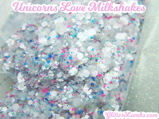 We have a new glitter nail polish in our Etsy shop called Unicorns Love Milkshakes.