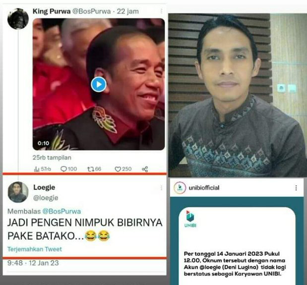 HEBOH Pegawai Dipecat Gegara Diduga Hina Jokowi, Pihak UNIBI Akhirnya Buka Suara