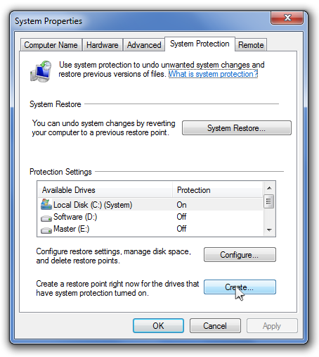 Cara Membuat Restore Point di Windows 7