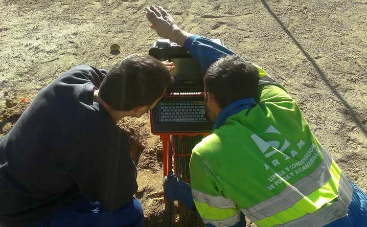 inspección tuberías cámara TV La Granja de San Ildefonso (Segovia)