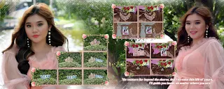 Simple Floral 18th birthday photo album template