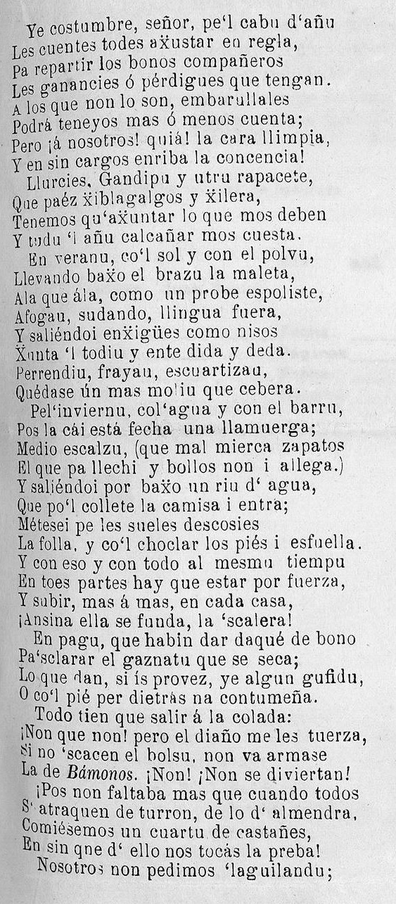 añu 1878: Arreglu de cuentes entre los suscritores y repartióres de La Voz d'Asturies ... de Xuan María Acebal (1 de 2)