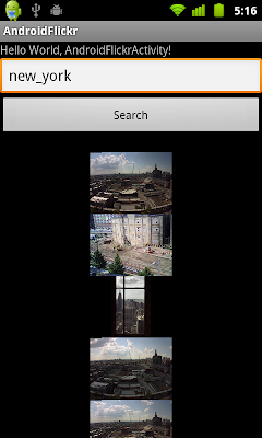 Load array of photos from Flickr