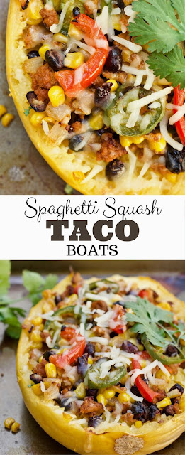 Easy Mexican Spaghetti Squash Boats