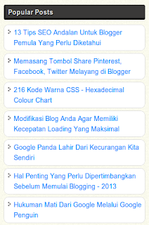 widget popular post menarik