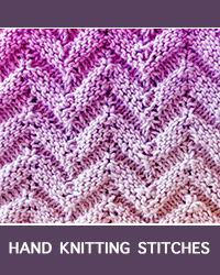 Chevron Welt Textured Pattern. Difficulty level: Advanced knitter.