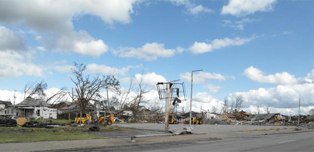 Damage on South Main street