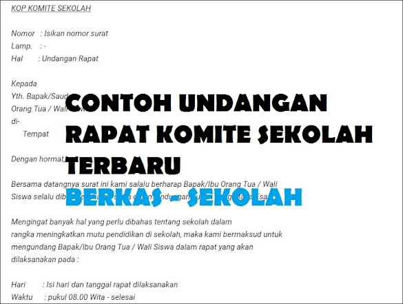 Contoh Surat Undangan Komite Sd - Wali Murid Contoh Surat Undangan Rapat Sekolah Nusagates / Contoh surat undangan resmi osis (organisasi siswa intra sekolah).