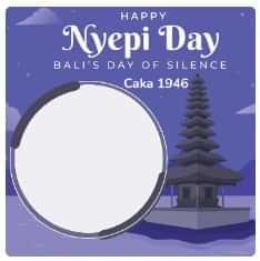 gambar twibbon nyepi 2024 caka 1946