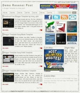 free blogger template resensi post