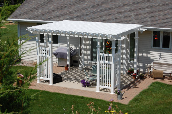 White Vinyl Pergola