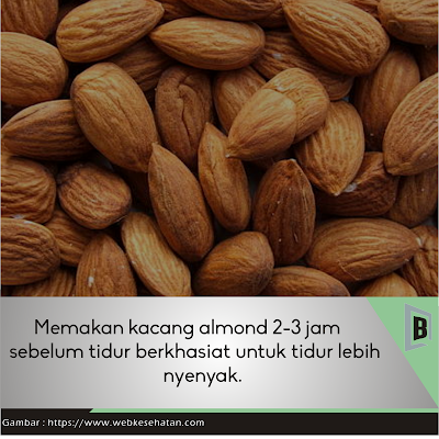 Bupugu - Manfaat Kacang Almond Bisa Menggantikan Obat Tidur