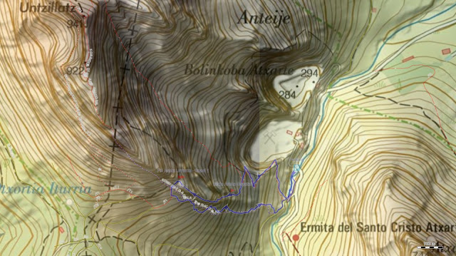 Mapa Ruta Arista de Urrestei