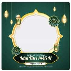 frame twibbon hari raya idul fitri 1445 h 2024