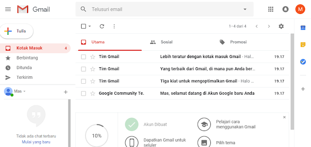 Halaman inbox gmail