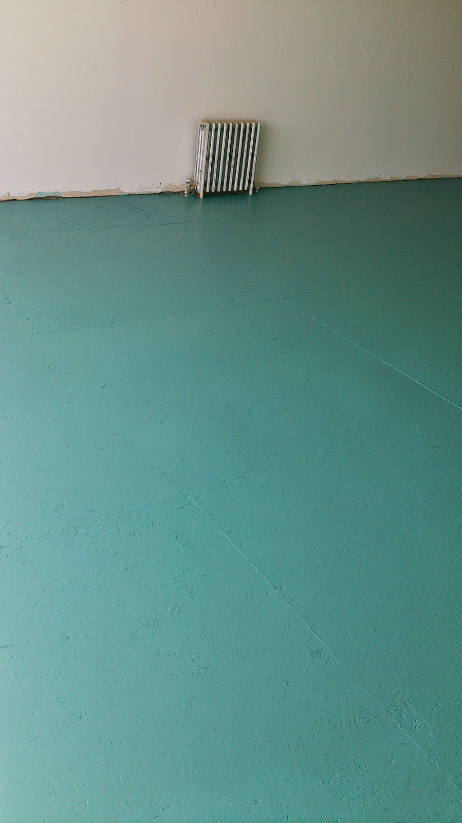DIY Painted Particle Board Floor Mmmm Teal Dans Le Lakehouse