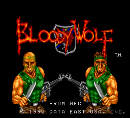 Bloody wolf arcade game portable screen
