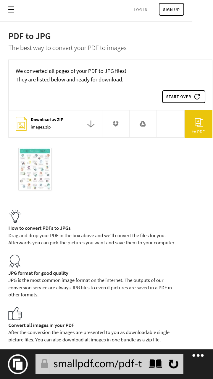 Tutorial cara mengubah file pdf menjadi jpg/jpeg/gambar di smallpdf.com