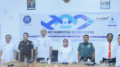 KASDIM 0209/LB TURUT HADIR PERINGATAN HARI ANTI NARKOTIKA INTERNASIONAL (HANI) TAHUN 2024 DI LABUHANBATU
