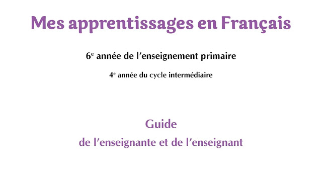 guide mes apprentissages en français 6 2023/2022