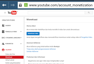 mendaftar adsense youtube