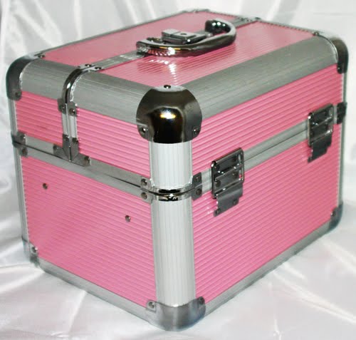 pink makeup case. pink cosmetic case (which