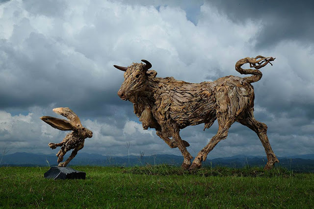 James Doran Webb amazing driftwood sculptures