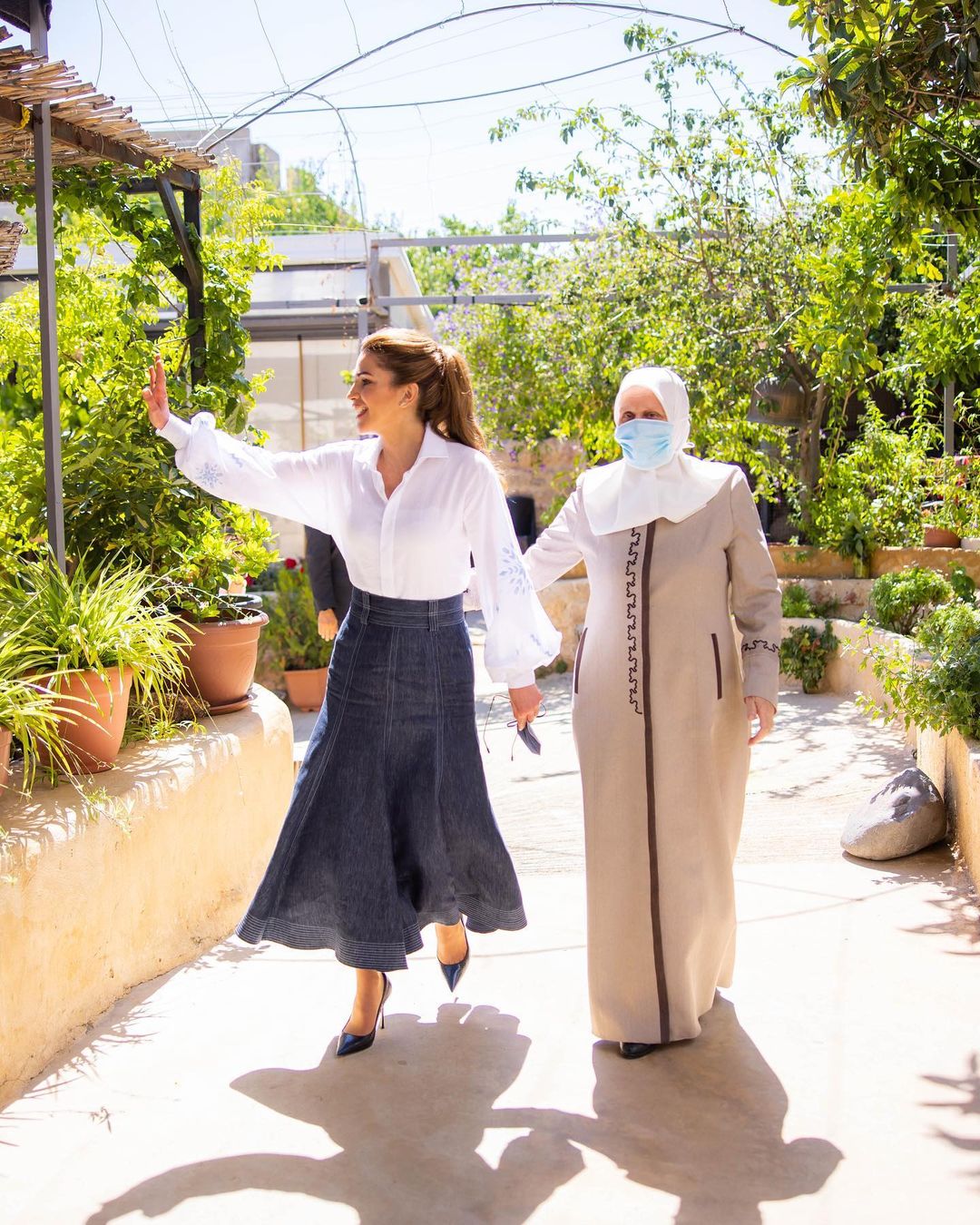 Earlier she visited Beit Khairat Souf in Jerash on July 26th.