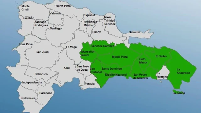 COE provincias en alerta verde