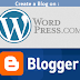 How to create a blog on blogger and wordpress