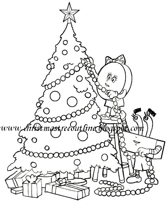 christmas tree coloring page