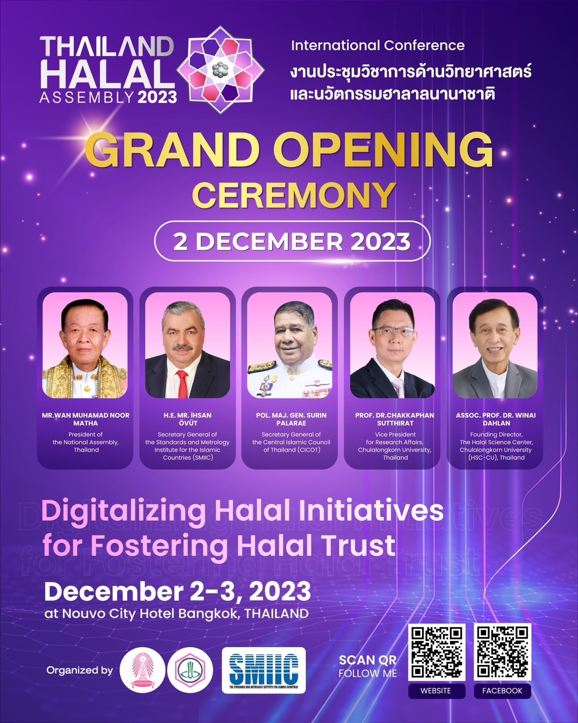 Emphasizing 10 Years of Greatness in Thailand's Best Halal Academic Conference “Thailand Halal Assembly 2023” An International Conference on Halal Science and Innovations.