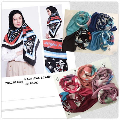 scarf zoya, segiempat zoya, kerudung zoya terbaru, koleksi terbaru zoya 2018