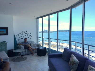 living room terrace of the Ibiza overlooking the Salinas malecon