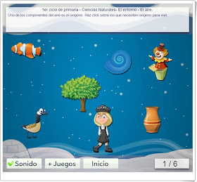 El aire Juego de Mundoprimaria para 1º y 2º de Educación Primaria