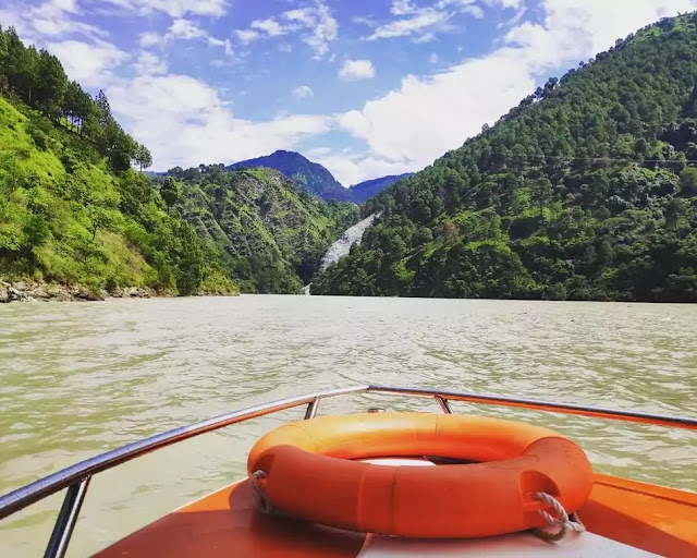 Boating in Chamera Lake