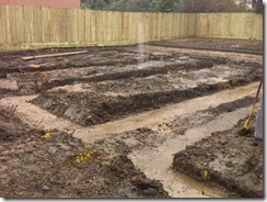 Shelsley Foundations for plot one ready in a staggering 8 days from start!!