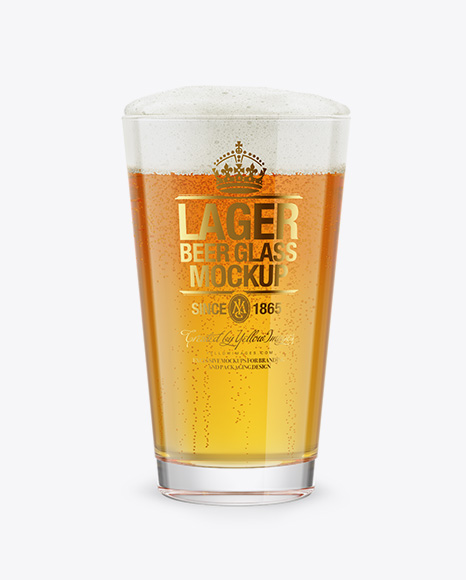 Download Lager Beer Glass Mockup