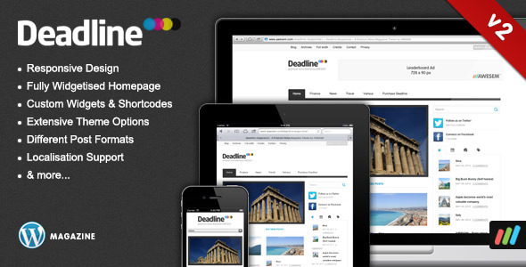 Deadline - Responsive Premium WordPress News / Magazine Theme - ThemeForest Item for Sale